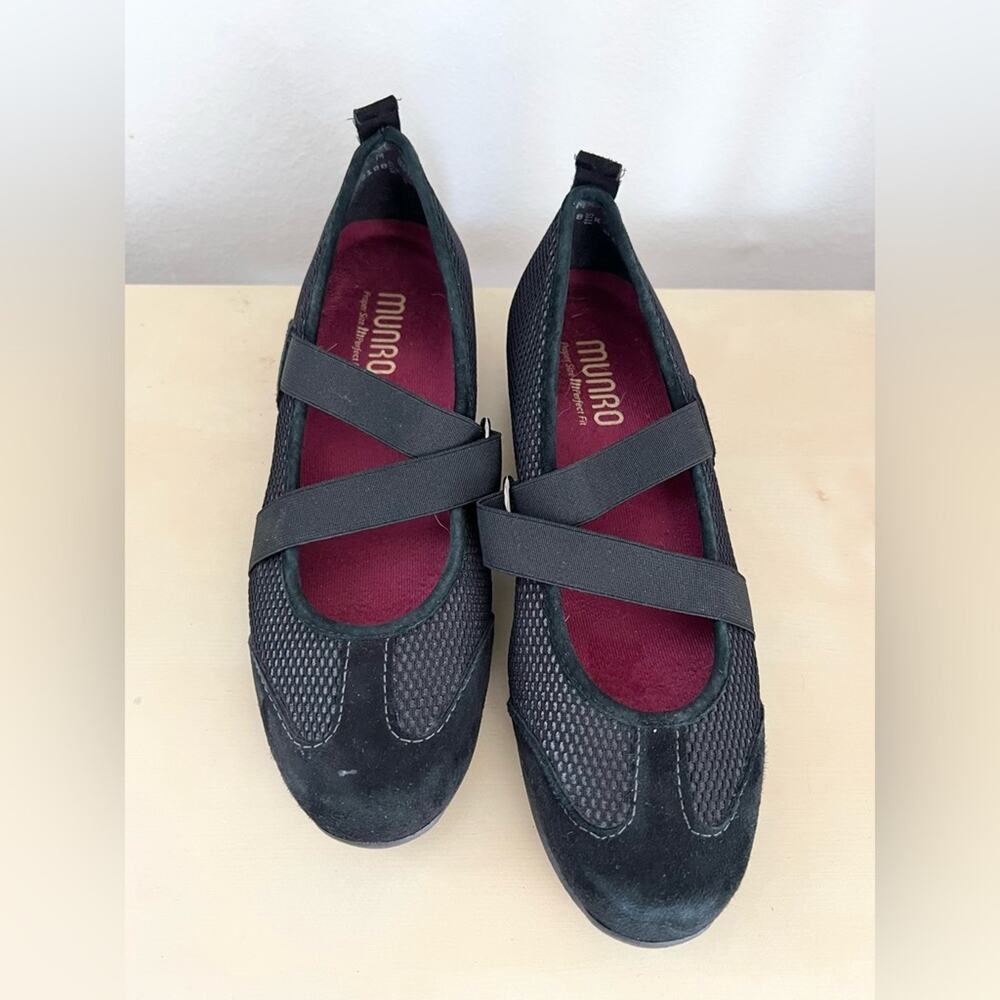 Munro ZIP Mary Jane Comfort shoes Black Flats 6.5